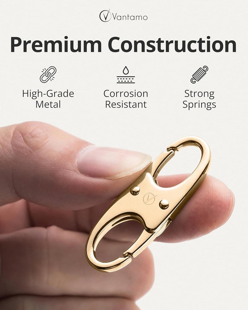 Vantamo Premium 4 Zipper Clips Anti Theft for Backpack, Luggage & Purse, Pull Replacement Zipper Locks, Purse Clip for Travel - Image 4